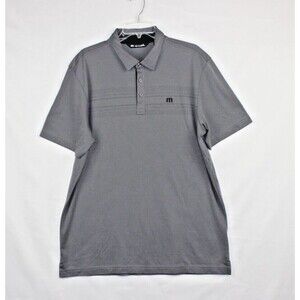 Travis Mathew Polo Golf Shirt Size XL Gray No Logo Short Sleeve